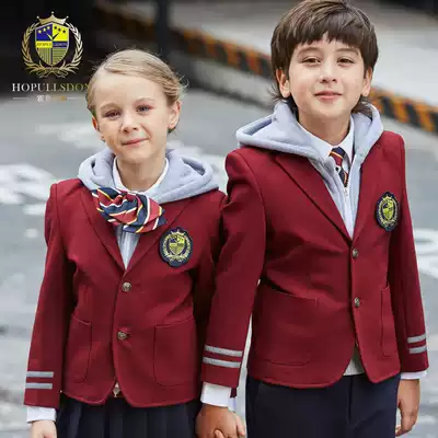 Hopstone winter British style big children's suit jacket Children's suit Boys dress jacket Girls spring and Autumn
