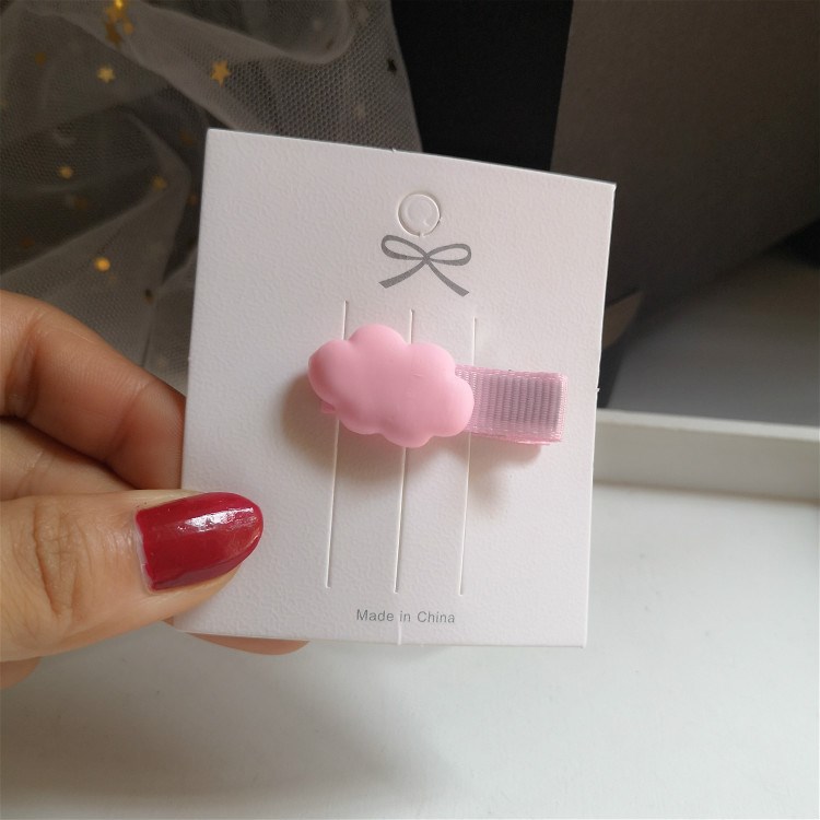 The Children 's han edition hair hairpin manual soft TaoCaiHong lollipop head ornaments hairpin security card clip of the girls