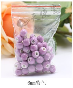 Jingdezhen ceramic beads scattered beads 6 mm m bead hand braided rope diy macroporous 50 a bracelet beads on sale