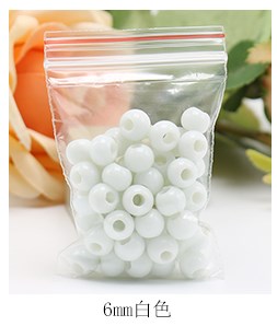 Jingdezhen ceramic beads scattered beads 6 mm m bead hand braided rope diy macroporous 50 a bracelet beads on sale