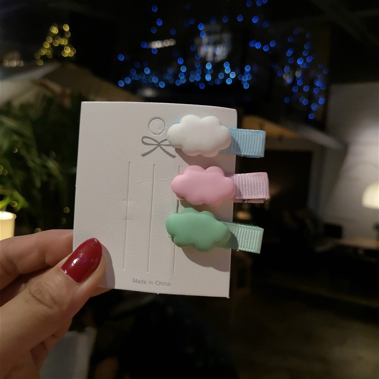 The Children 's han edition hair hairpin manual soft TaoCaiHong lollipop head ornaments hairpin security card clip of the girls