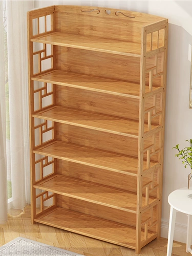 Книжная полка, простой книжный шкаф для школьников, настольная система хранения из натурального дерева