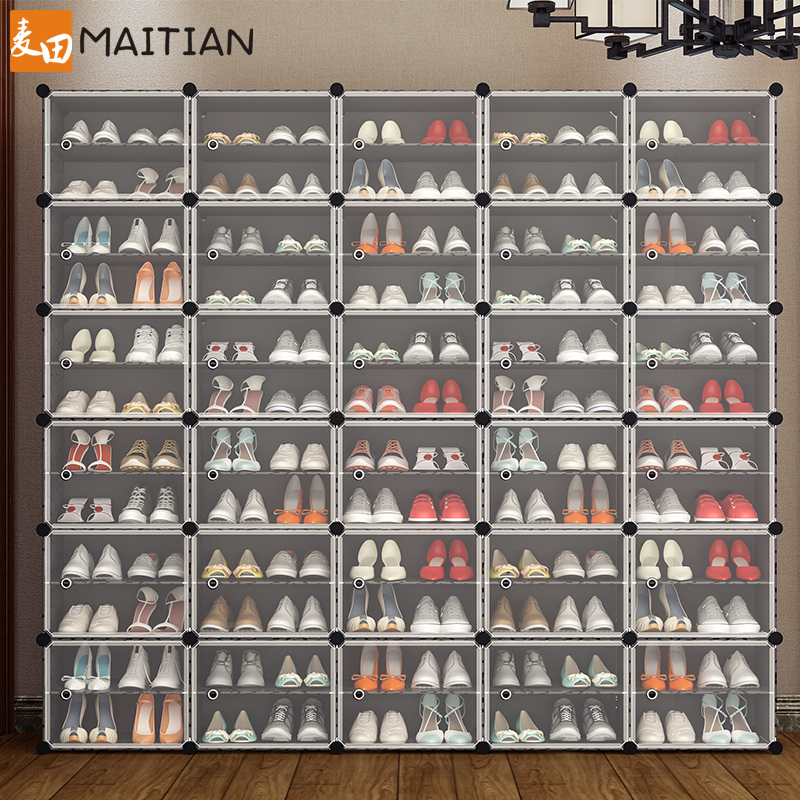 Simple Shoe Cabinet with Large Capacity for Home Use, Dust-Proof Storage Solution, Multi-Layer Assembly Shoe Rack, Economical Entryway Storage Shelf