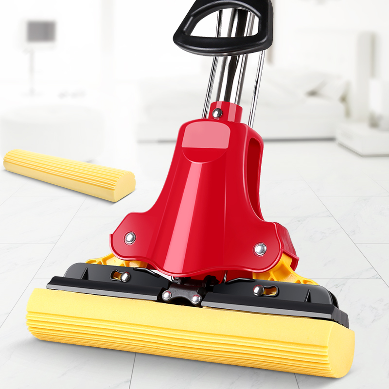Beautiful Yard Folio Squeeze water mopping mop free of glue cotton absorbent sponge Stainless Steel Rod Suction Dust hair Home