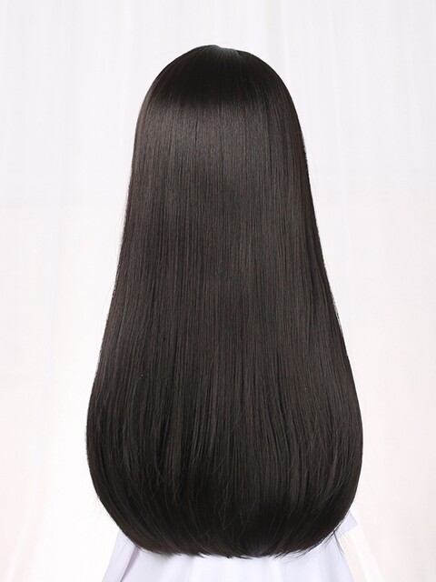 Lolita wig transvestite girl hair style double ponytail lolita maid princess cut wig female long straight hair full headgear