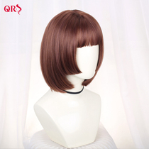 Bobble short hair Lolita princess cut fluffy girl dark Lolita wig cos cute mushroom head fake hair