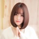 Wig female short hair air bangs straight hair fluffy natural temperament Korean fashion hairstyle handsome bobo head
