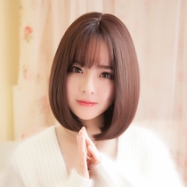 Wig female short hair air bangs straight hair fluffy natural temperament Korean fashion hairstyle handsome bobo bobo head