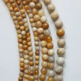 Натуральные коралловые бусины, украшение-шарик, браслет из бисера, аксессуары, 4-12мм, оптовые продажи