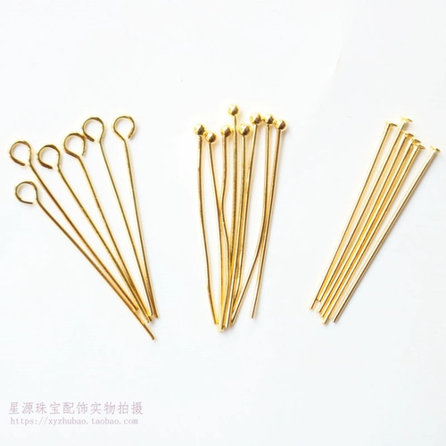 Медная золотая шаровая головка, китайская шпилька, аксессуар с аксессуарами, DIY