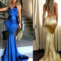 2018 Women's Gala Women Backless Long Dress Evening Gown Dresses