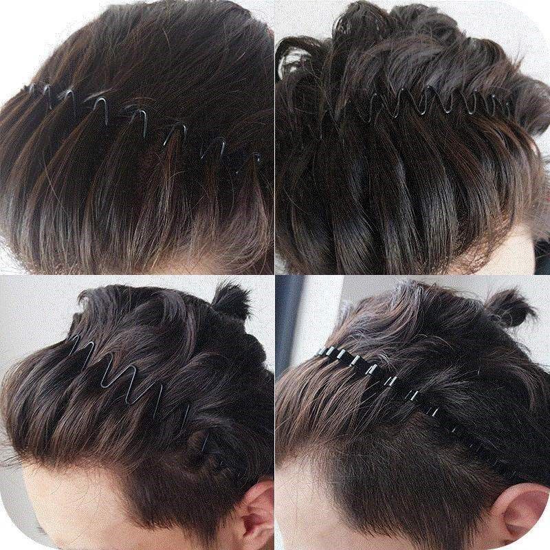 Simple mens hair band wave headband men's hairband headband sports wave headband