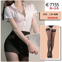 Нарукавники, черный комплект, кружевные колготки, короткий рукав