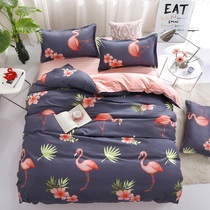 Bed bedding Four pieces of cover 1 8m2 rice quilt cover Bedsheets 1 5 Double beds Student Dormitory bunk up and down three sets