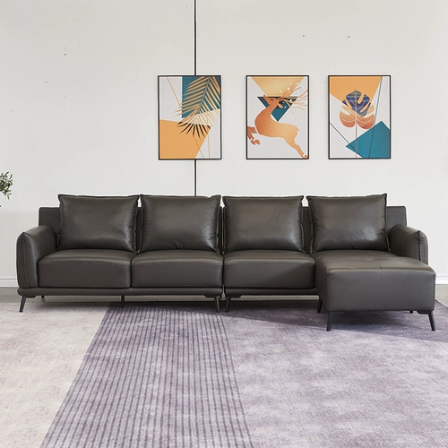 Кожаный минималистичный диван, мебель, воловья кожа