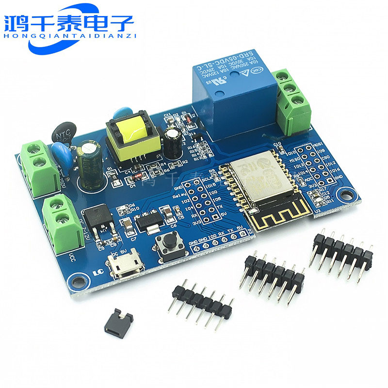 AC/DC供电 ESP8266 WIFI单路继电器模块 ESP-12F 开发板 二次开发