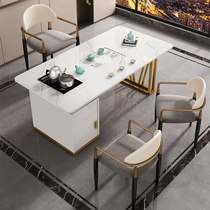 Light and luxurious tea table and chairs Combined office square table tea set Set of modern living room Bubble Tea Table Domestic Tea Table