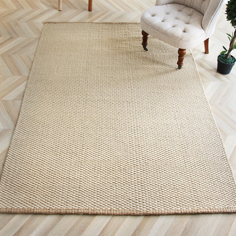 Phil Nordic jute carpet hand carpet in wind light green double side woven bedroom living room tea blanket
