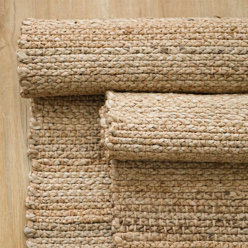 Phil Nordic Japanese Jute Carpet Household Linen Coffee Mass in Wind Net Red Linen Welded Carpet