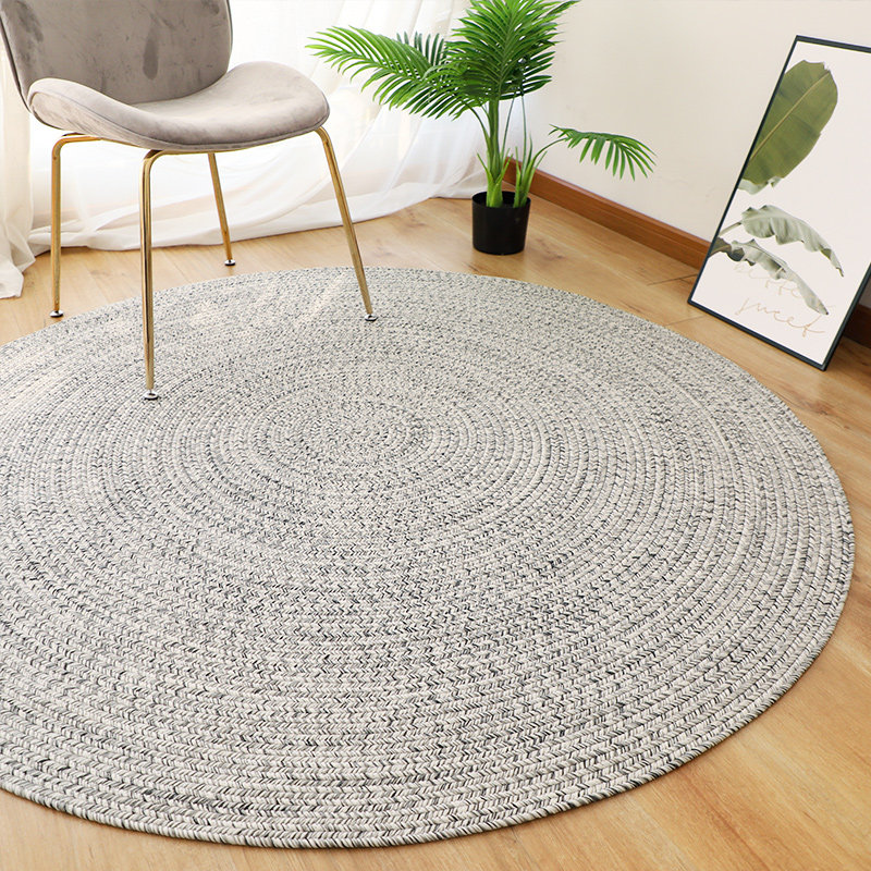 Phil home minimalist living room tea table woven carpet round Nordic bedroom high-grade gray bedside mat spot