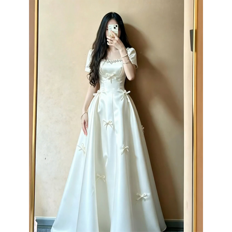 Evening Dress, High-End Light Luxury, Niche, Ethereal Style, Suitable for Students, Coming-Of-Age Ceremony, Vocal Arts Exam, Host, Princess Dress, Everyday Wear
