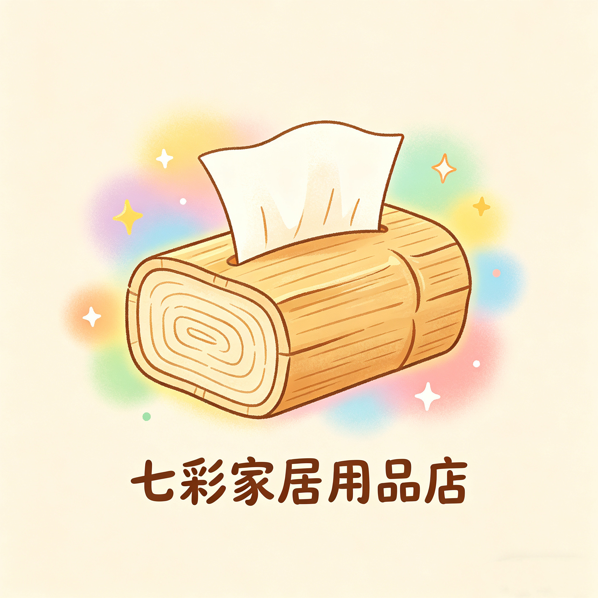 七彩家居用品店的LOGO