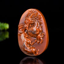 Natural Huanglong Yuzichen brand jade pendant Yunnan Huanglong Yuzichen brand Wangzichenglong jade pendant