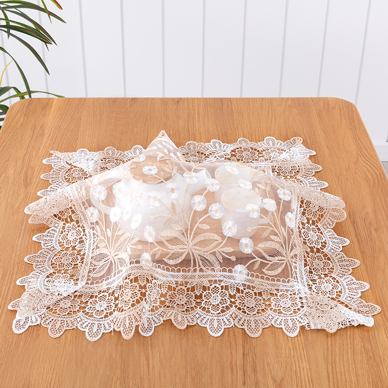 Lace Yarn Embroidered Rice Cooker Cover Towel Tea Tray Bed Head Cabinet Tea Bar Air Fryer Bed Head Cabinet Geb Universal Cover Towel-Taobao