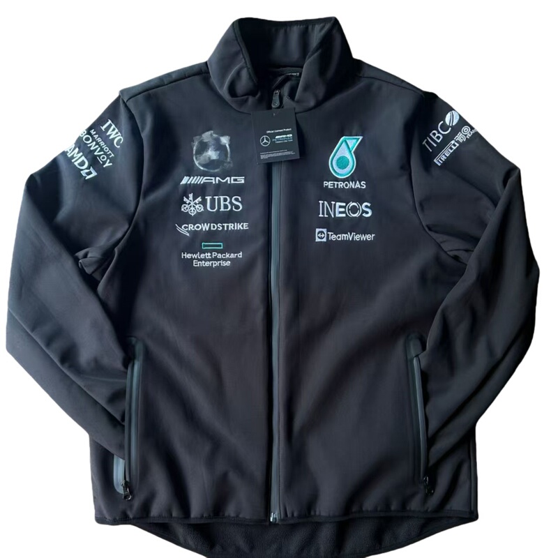 Domestic Mercedes-Benz Softshell Jacket, Factory Team Uniform, Windproof and Warm Racing Jacket, Cycling Jacket, Autumn and Winter Unisex Model Domestic Mercedes-Benz Softshell Jacket, Factory Team Uniform, Windproof and Warm Racing Jacket, Cycling Jacket, Autumn and Winter Unisex Model