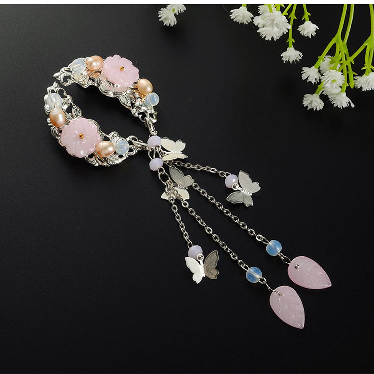 Trang phục vương miện siêu cổ tích trang phục phụ kiện tóc kẹp tóc kẹp tóc trăng tươi bát đĩa kẹp tóc kiểu cổ xưa hàng ngày tua kẹp tóc càng cua hàn quốc
