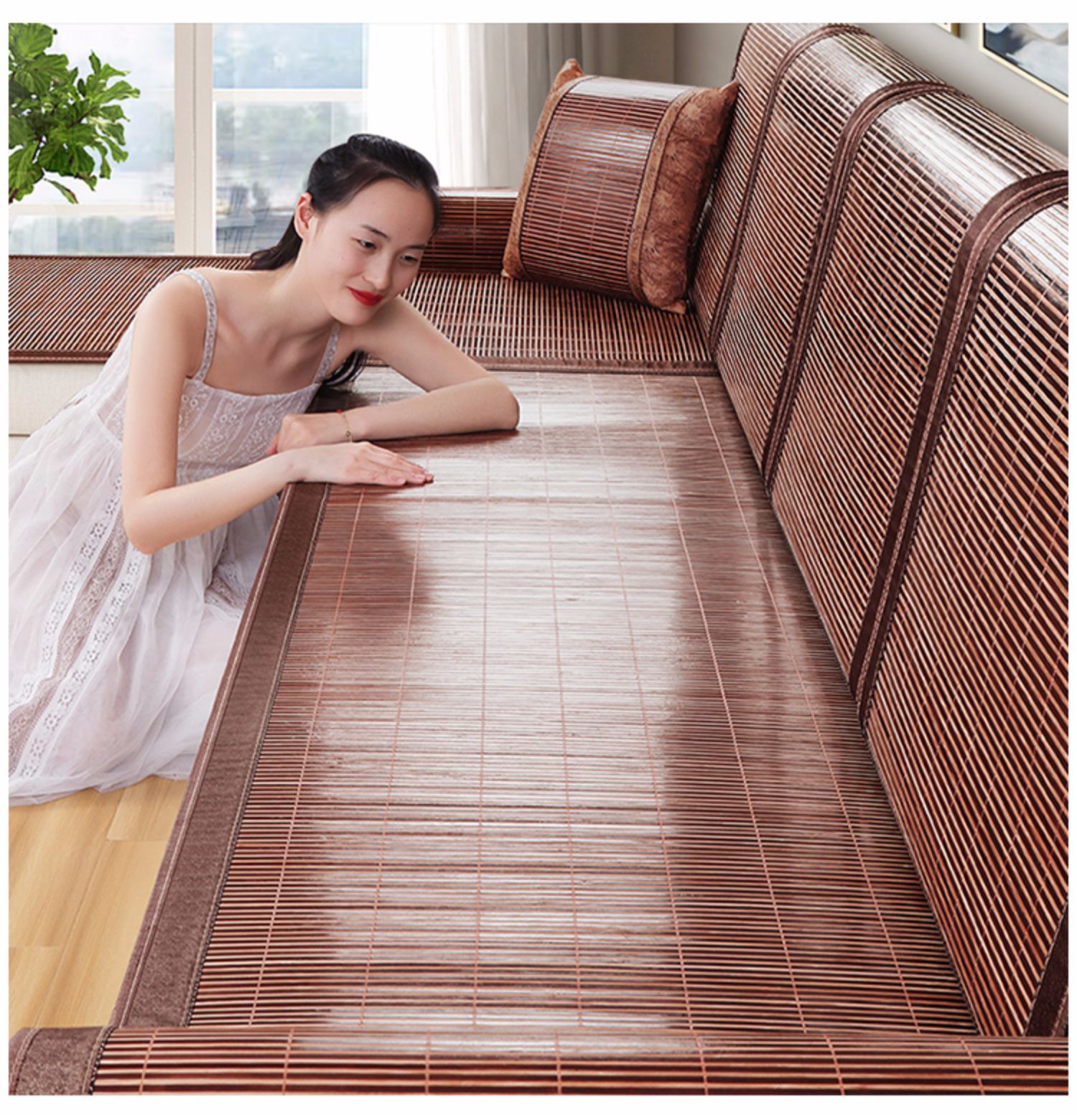 Sofa đệm mùa hè mát mat mát pad băng lụa đệm mùa hè đoạn chống trượt phòng khách bốn mùa phổ quát sofa khăn - Ghế đệm / đệm Sofa thảm lót ghế gỗ