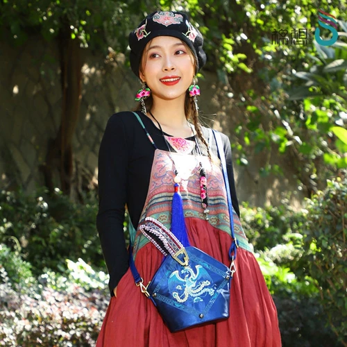 Этническая ретро летняя изысканная сумка через плечо, милая небольшая сумка, этнический стиль, изысканный стиль