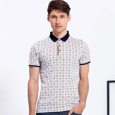 Bestn chính thức thanh niên đan ngắn tay áo của người đàn ông áo thun kinh doanh bình thường mỏng thoải mái bông polo áo sơ mi store t shirt Polo
