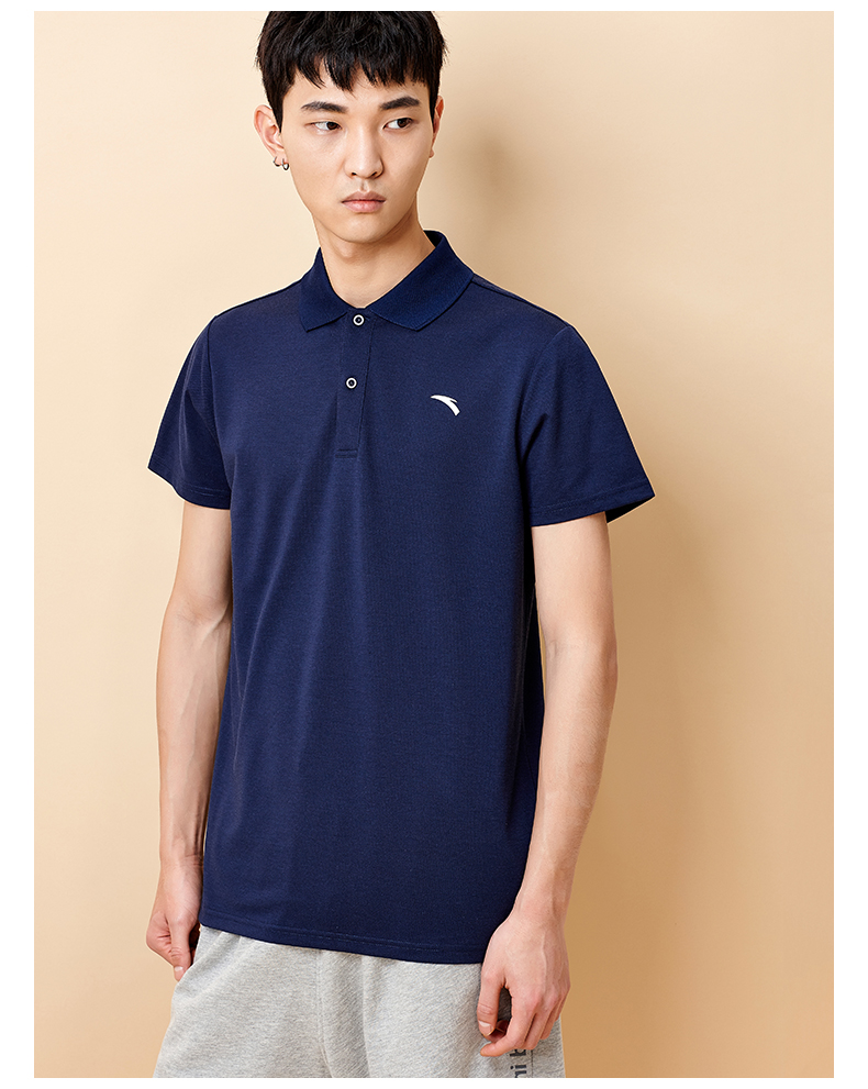 Áo thun nam tay ngắn Anta Xuân 2019 mới đích thực cho nam ve áo Polo áo sơ mi thoáng khí thể thao - Áo polo thể thao áo polo cá sấu