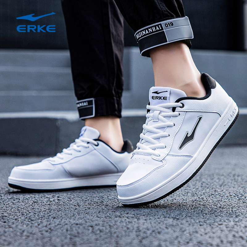 Hon Starke Men's Shoes Board Shoes Spring Leather Face Casual Shoes Red Stark Students Little White Shoes Men Sneakers 