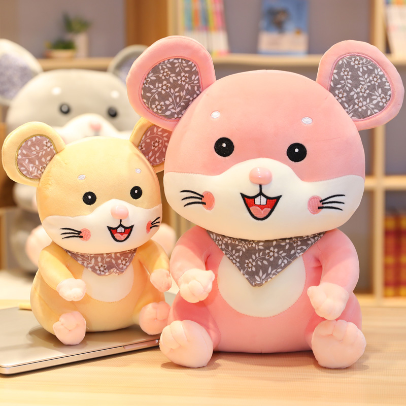 Cute Rat Year Mascot Doll Boys Plush Toy Little Mouse Super Soft Pillow Female Sleeping Doll