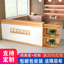 Bar counter cashier shop Small milk tea shop Simple modern clothing Convenience store counter Company reception desk