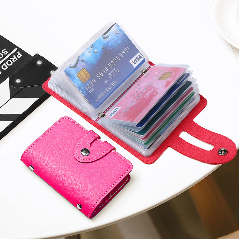 Card holder women's small cute and exquisite high-end men's ultra-thin simple large-capacity financial card holder ID clip anti-degaussing