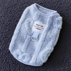 Dog Clothes for Autumn and Winter, Leash-Compatible, Warm Vest for Teddy, Bichon, Small and Medium-Sized Dogs, Kittens, and Cats, Pet Supplies