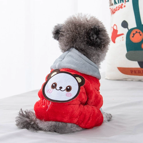 Кошачья одежда, осенняя и зимняя теплая хлопчатобумажная куртка, бишонджак Тедди Шнаузер, маленькая собака, утолщенная хлопчатобумажная пиджа