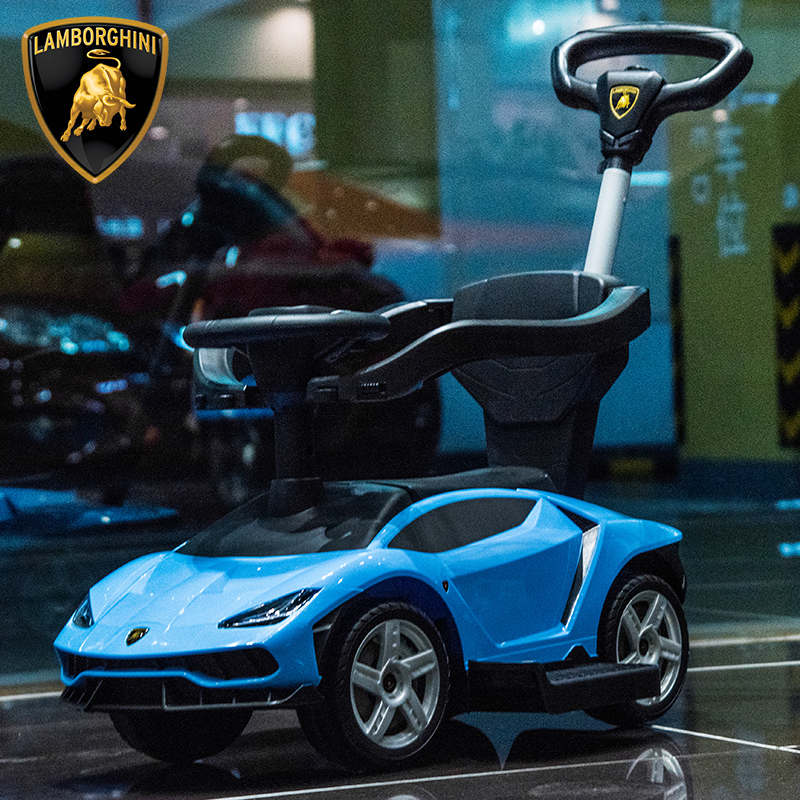 Binz Child Pushback Twist Car 1-3-5-year-old Baby Fried Wagon Music Universal Wheels Muted Walker