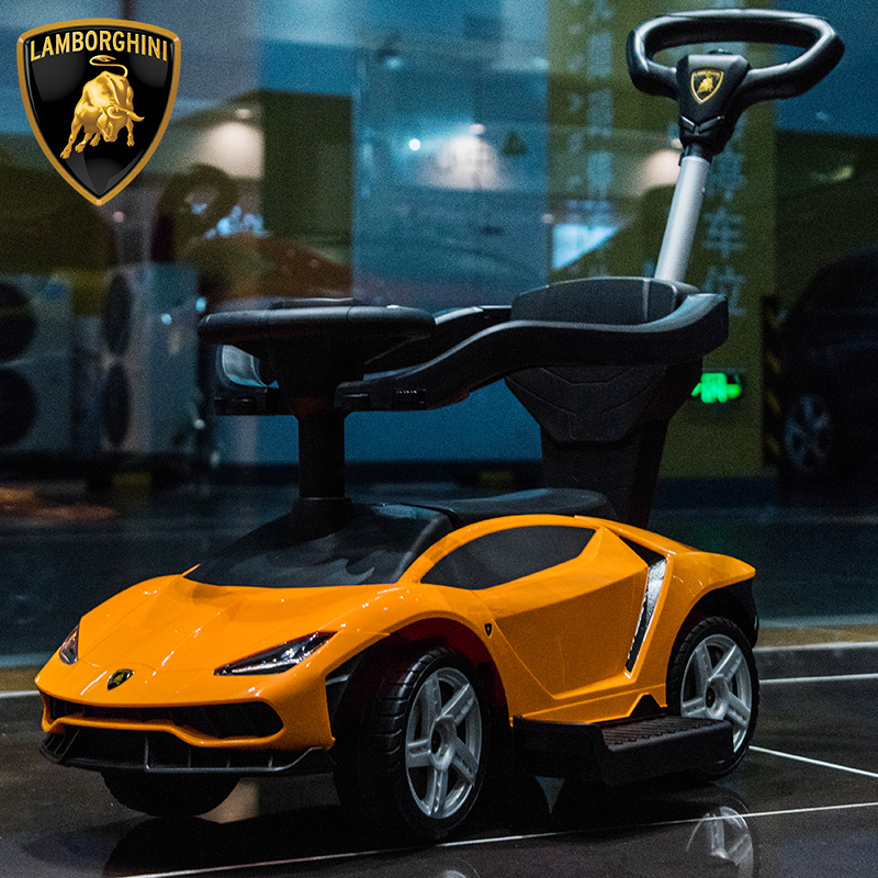 Blue Baojian Children's Twister Child Twisted Car Baby with Fried Wagon 1-3-5-year-old Four Wheel Music trolleys Walking Trolley