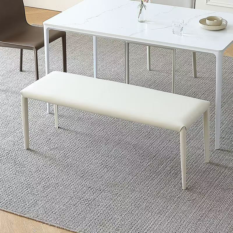 Italian-Style Saddle Leather Bench, Light Luxury Long Bench, Shoe-Changing Bench, Simple Storage Bench, Bedroom End-Of-Bed Bench