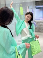 Дизайнерский мятный комплект для отдыха, 2022, тренд сезона, в западном стиле, в стиле Шанель, подходит для подростков