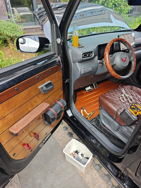Wuling Zhiguang Ev201, 305 Door Trim Panel Modification, Personalized Ocean Panel Painting