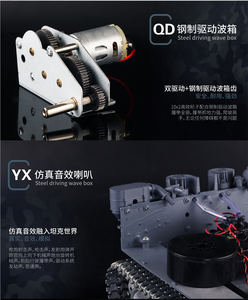 Xe tăng điều khiển từ xa Henglong Đức Tiger Metal Theo dõi đồ chơi SUV quá khổ có thể ra mắt xe ô tô đồ chơi