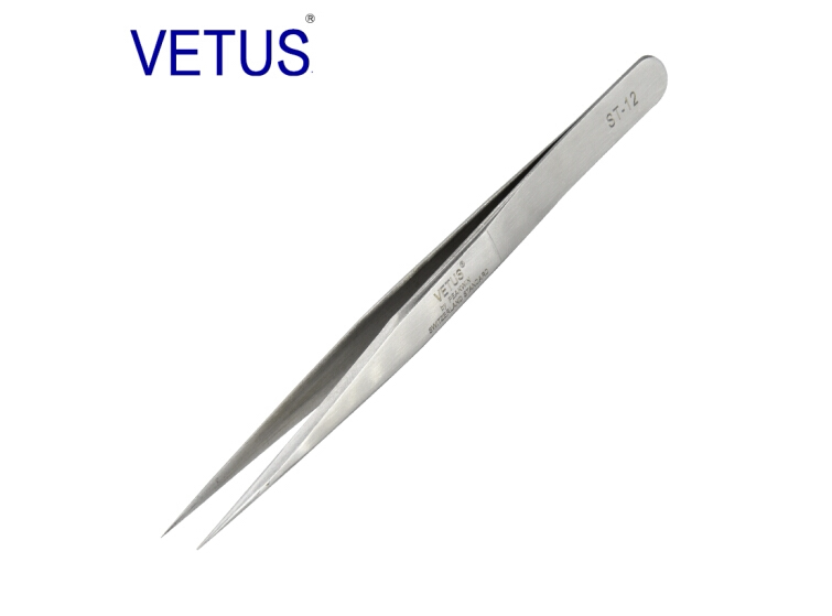 包邮VETUS 高精密钟表手机维修美甲美容燕窝挑毛夹尖头镊子 ST-12