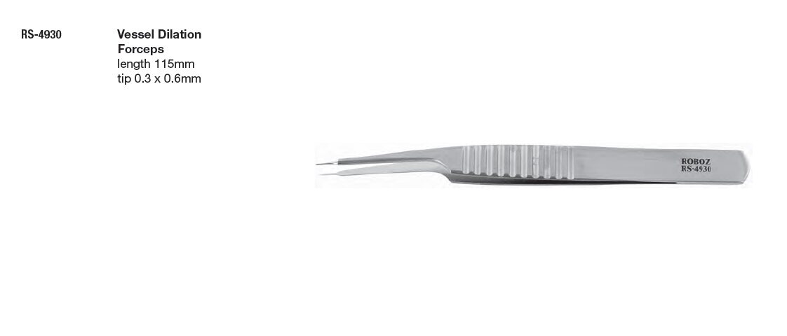 Roboz镊子RS-4930 Vessel Dilation Forceps 血管扩张镊子
