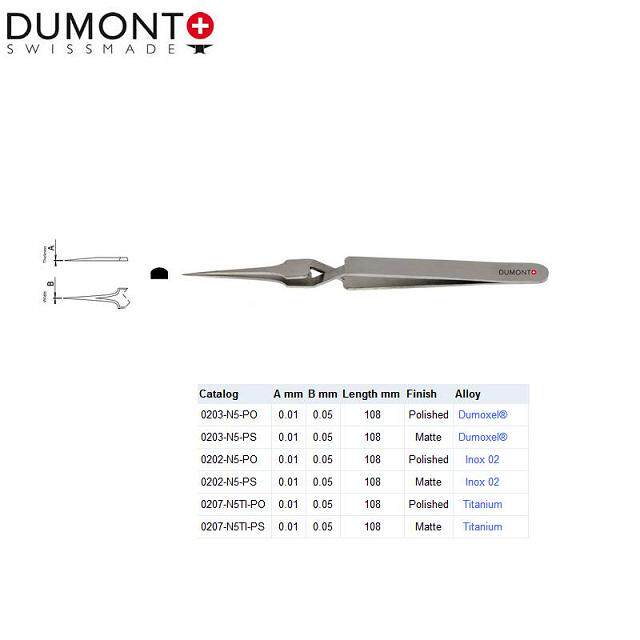Dumont自锁镊子0207-N5Ti-PO 钛合金自锁镊子0207-N5Ti-PS