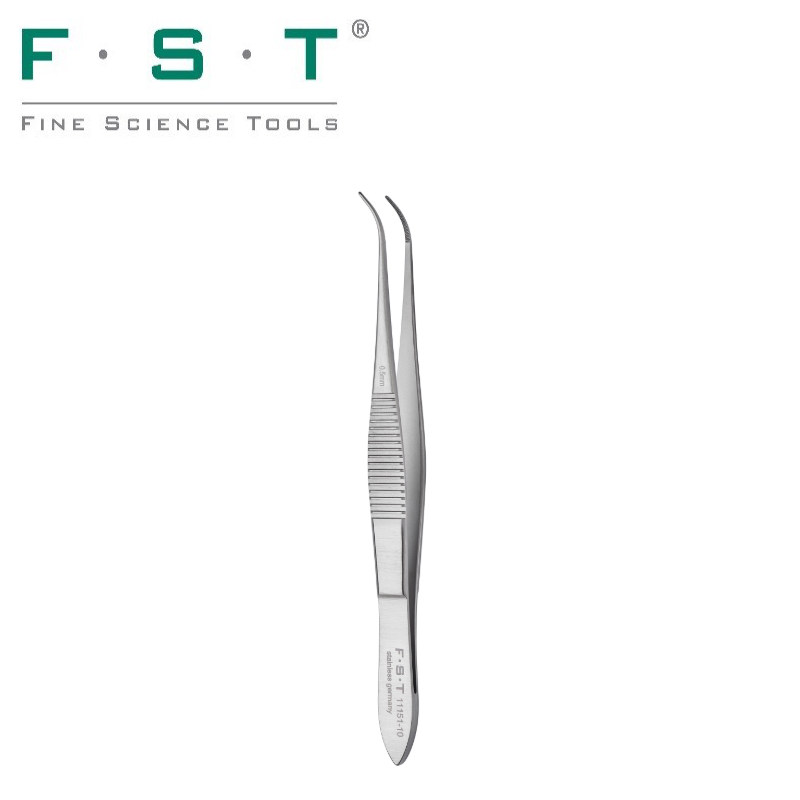 FST镊子11151-10 Graefe超细齿镊 精细细齿镊子 动物手术器械